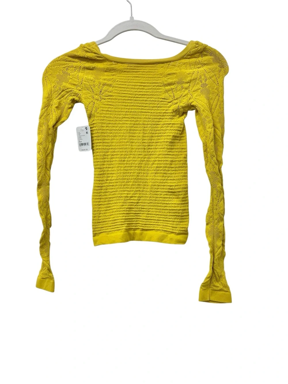 NWT Free People So Many Likes Long Sleeve in Nectar Yellow